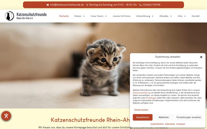 Screenshot of katzenschutzfreunde.de