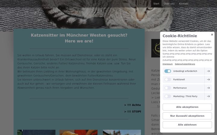 Screenshot of katzensitter-muenchen-west.de