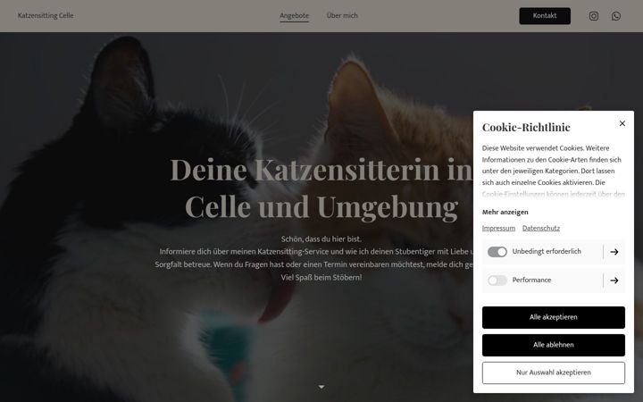 Screenshot of katzensittercelle.de
