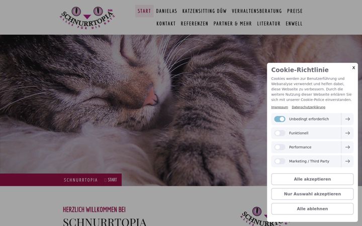 Screenshot of katzensitting-duew.de