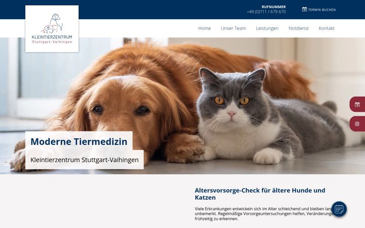 Screenshot of katzenzentrum-stuttgart.de