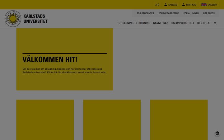 Screenshot of kau.se