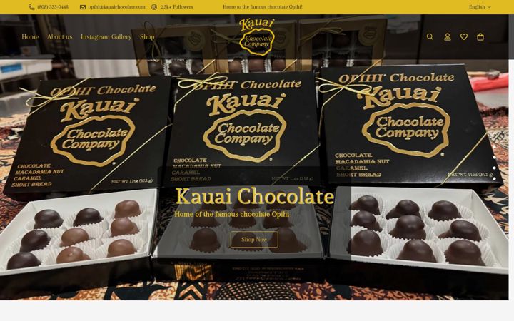 Screenshot of kauaichocolate.com