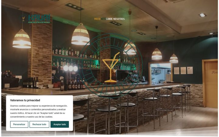 Screenshot of kauaifoodcocktailbar.com