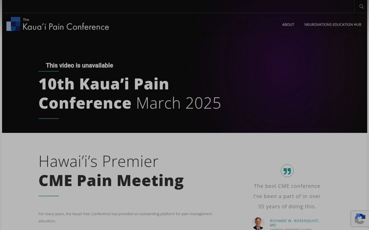 Screenshot of kauaipainconference.com