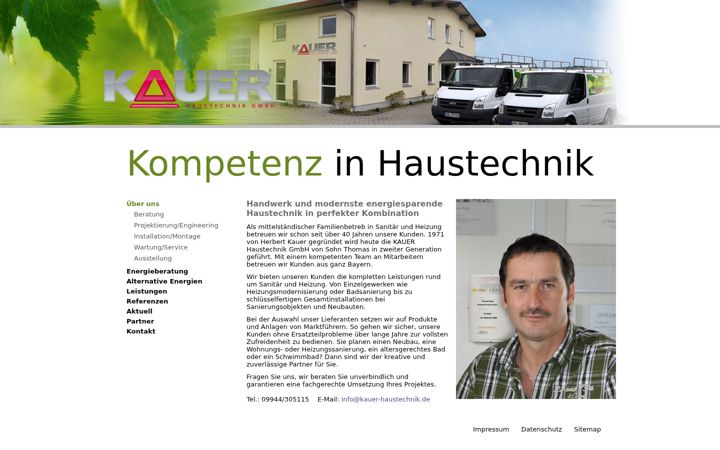 Screenshot of kauer-haustechnik.de