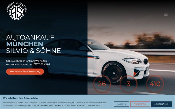 Screenshot stránky kaufe-jedes-auto.eu