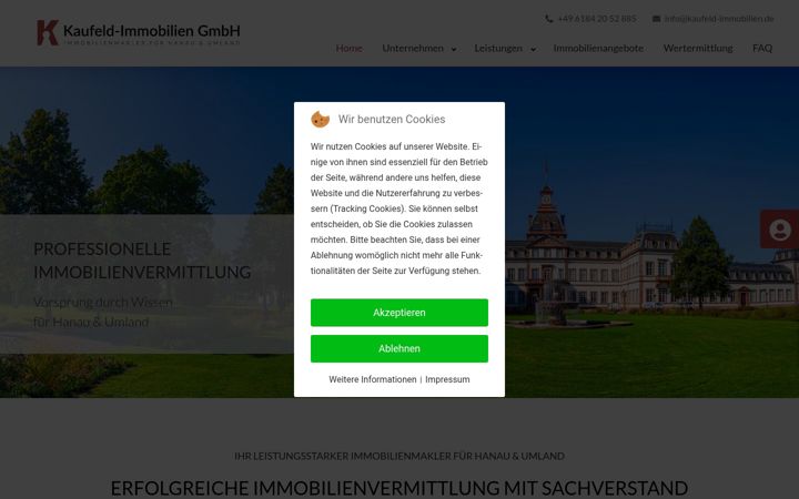 Screenshot of kaufeld-immobilien.de