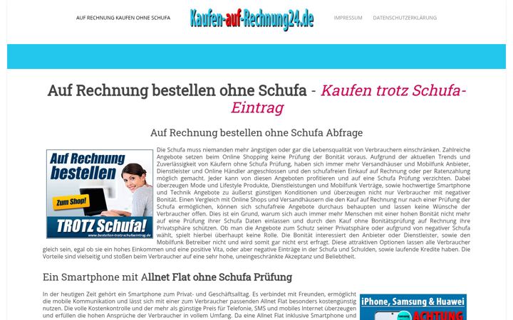 Screenshot of kaufen-auf-rechnung24.de