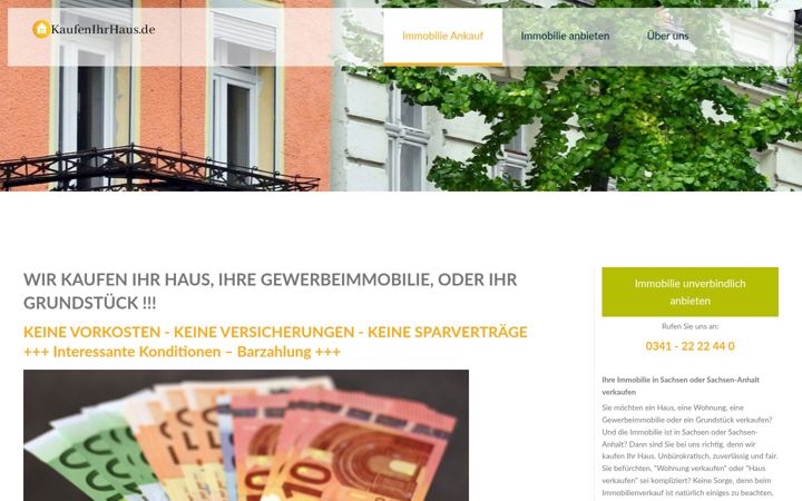 Screenshot of kaufenihrhaus.de