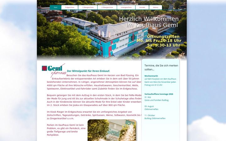 Screenshot of kaufhaus-geml.de