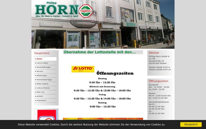 Screenshot of kaufhaus-horn.de