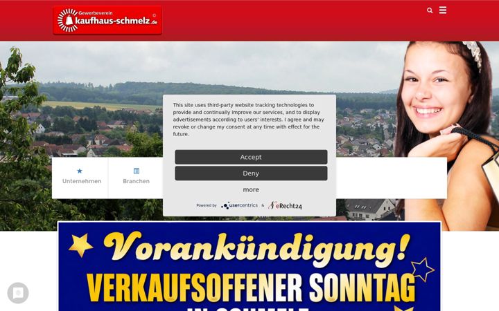 Screenshot of kaufhaus-schmelz.de