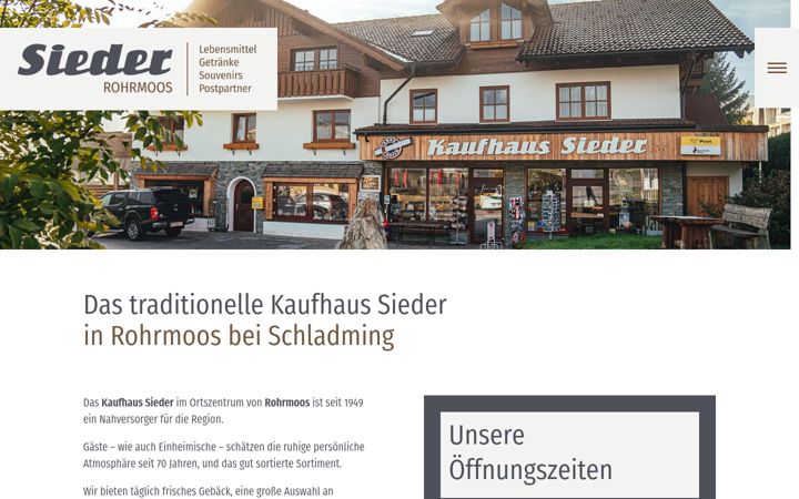 Screenshot of kaufhaus-sieder.at