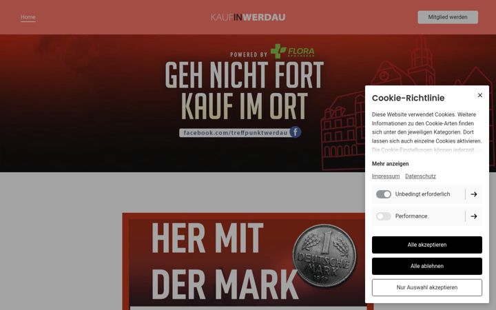 Screenshot of kaufinwerdau.de