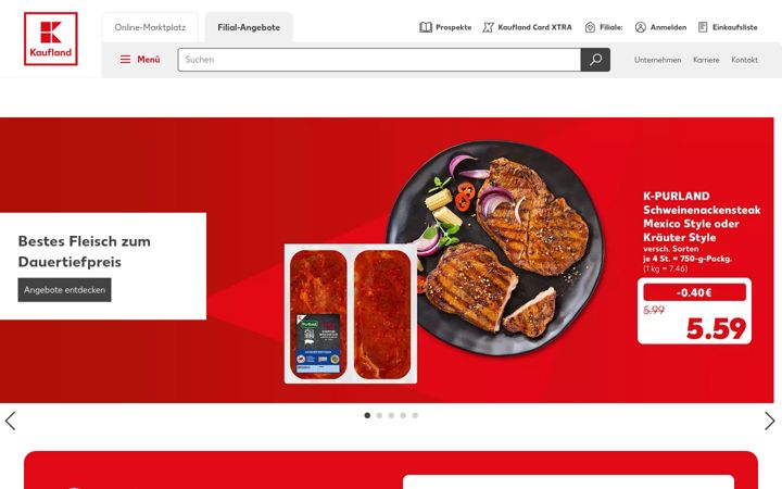 Screenshot of kaufland-meinteam.de