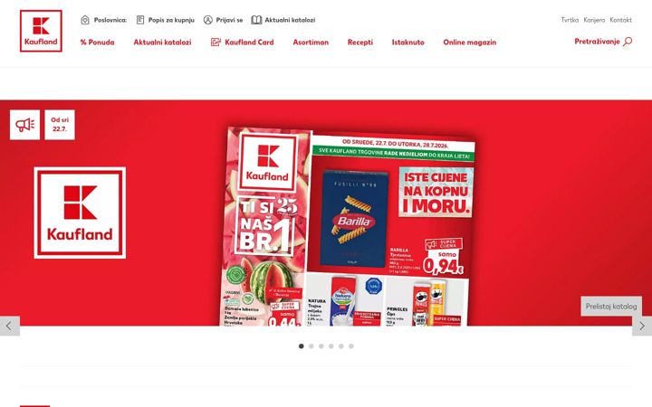 Screenshot of kaufland.hr