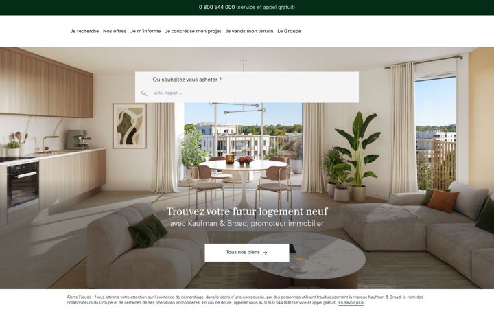 Screenshot of kaufmanbroad.fr