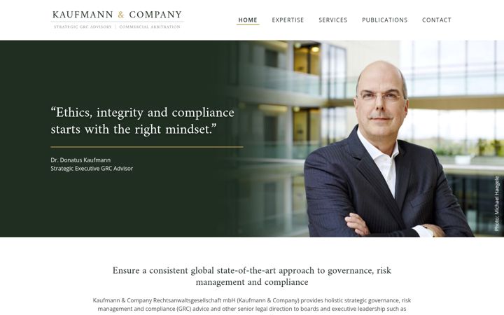 Screenshot of kaufmann-company.com