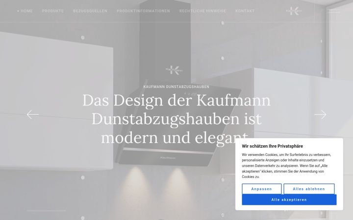 Screenshot of kaufmann-kuechentechnik.de