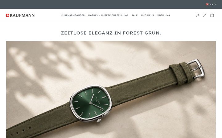 Screenshot of kaufmann-shop.ch