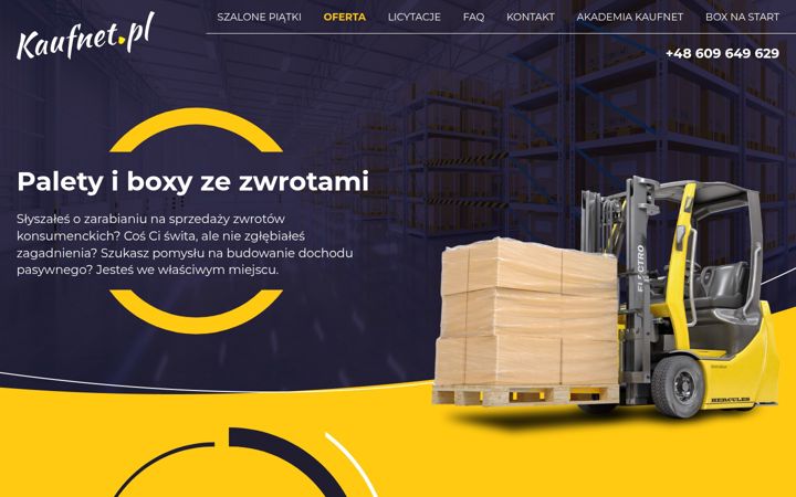 Captură de ecran a kaufnet.pl