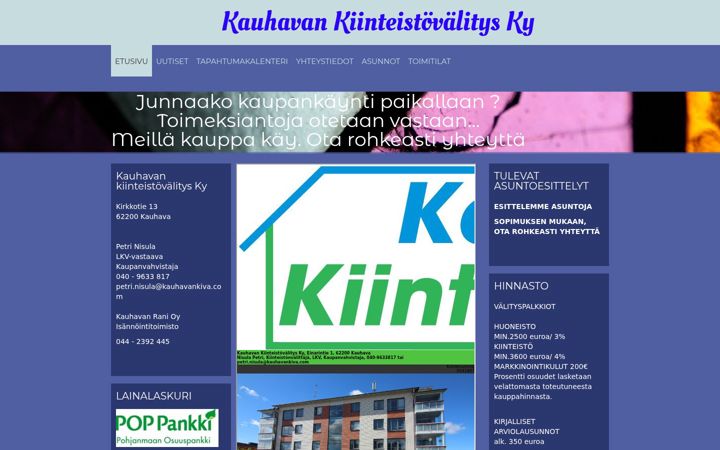 Screenshot of kauhavankiva.com