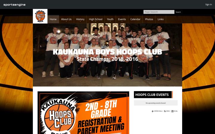 Screenshot of kaukaunaboyshoopsclub.com