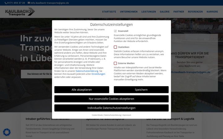 Screenshot of kaulbach-transporte.de