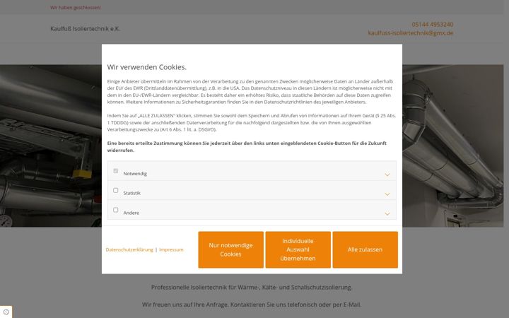 Screenshot of kaulfuss-isoliertechnik.de