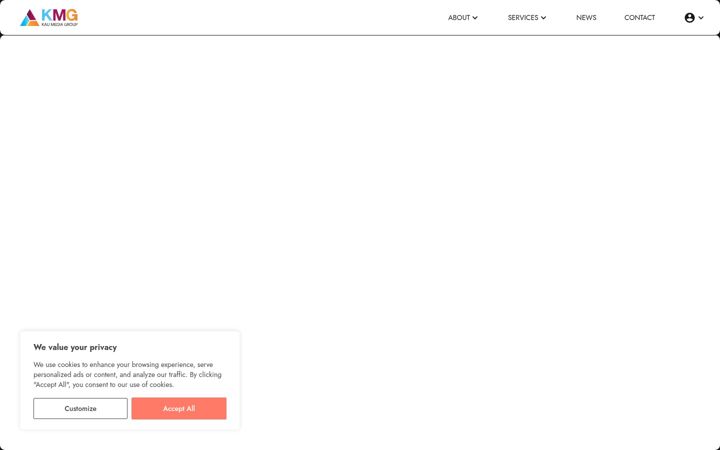 Screenshot of kaumediagroup.com