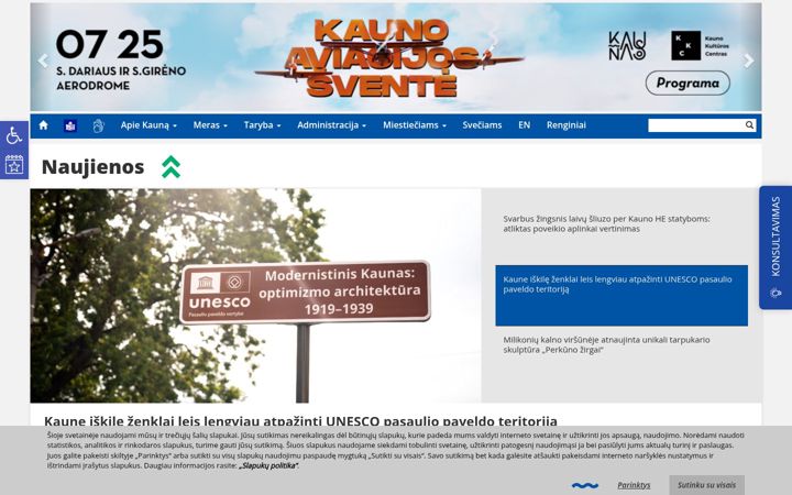 Screenshot of kaunas.lt