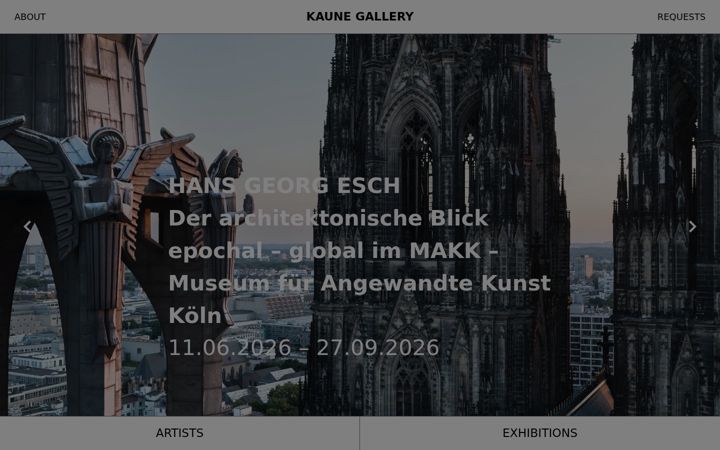 Screenshot of kaunegallery.com