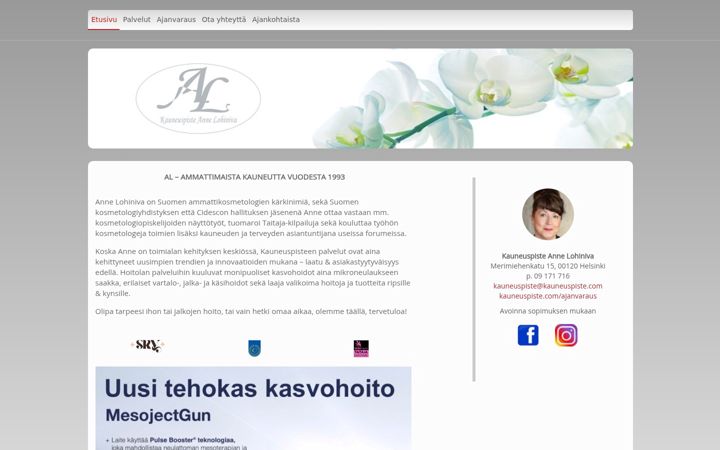 Screenshot of kauneuspiste.com