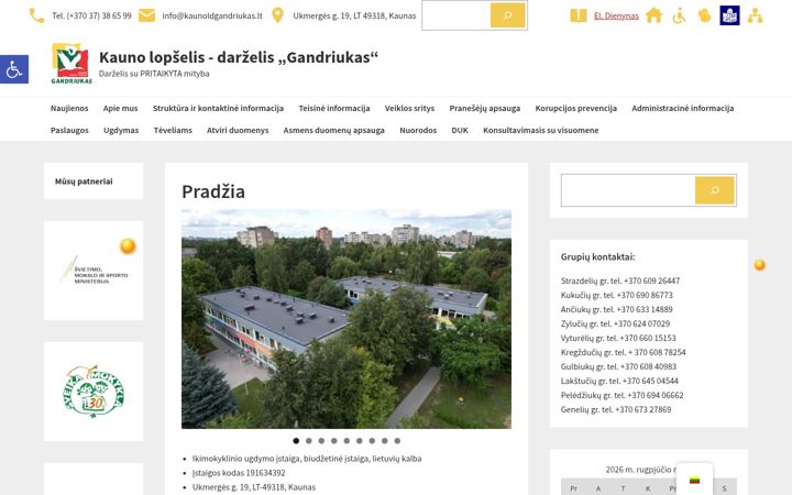 Screenshot of kaunoldgandriukas.lt