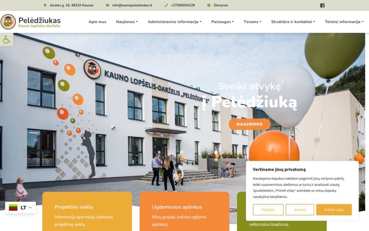 Screenshot of kaunopeledziukas.lt