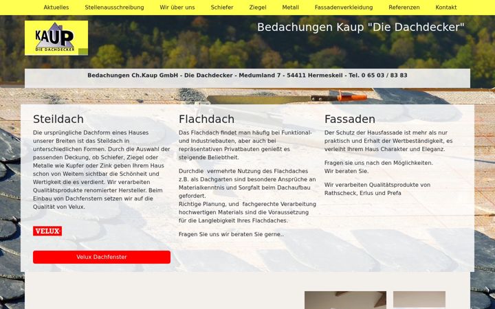 Screenshot of kaup-die-dachdecker.de