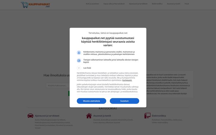 Screenshot of kauppapaikat.net