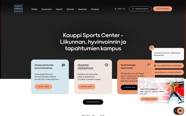 Capture d'écran de kauppisportscenter.fi