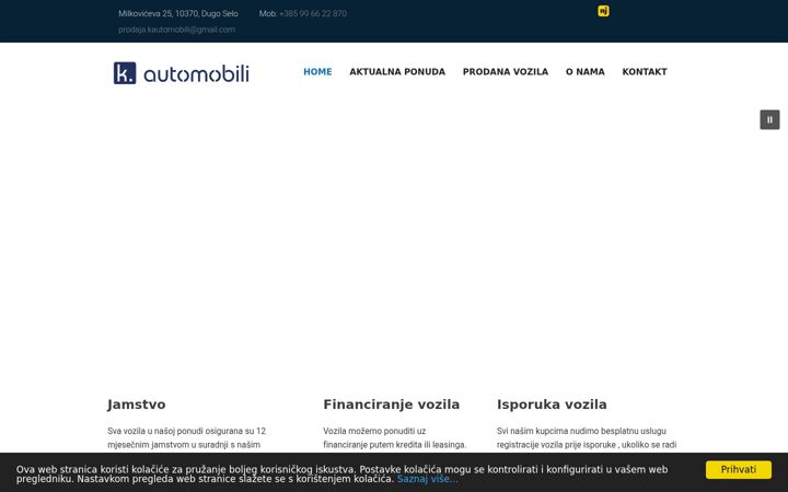 Ekraanipilt saidist kautomobili.hr