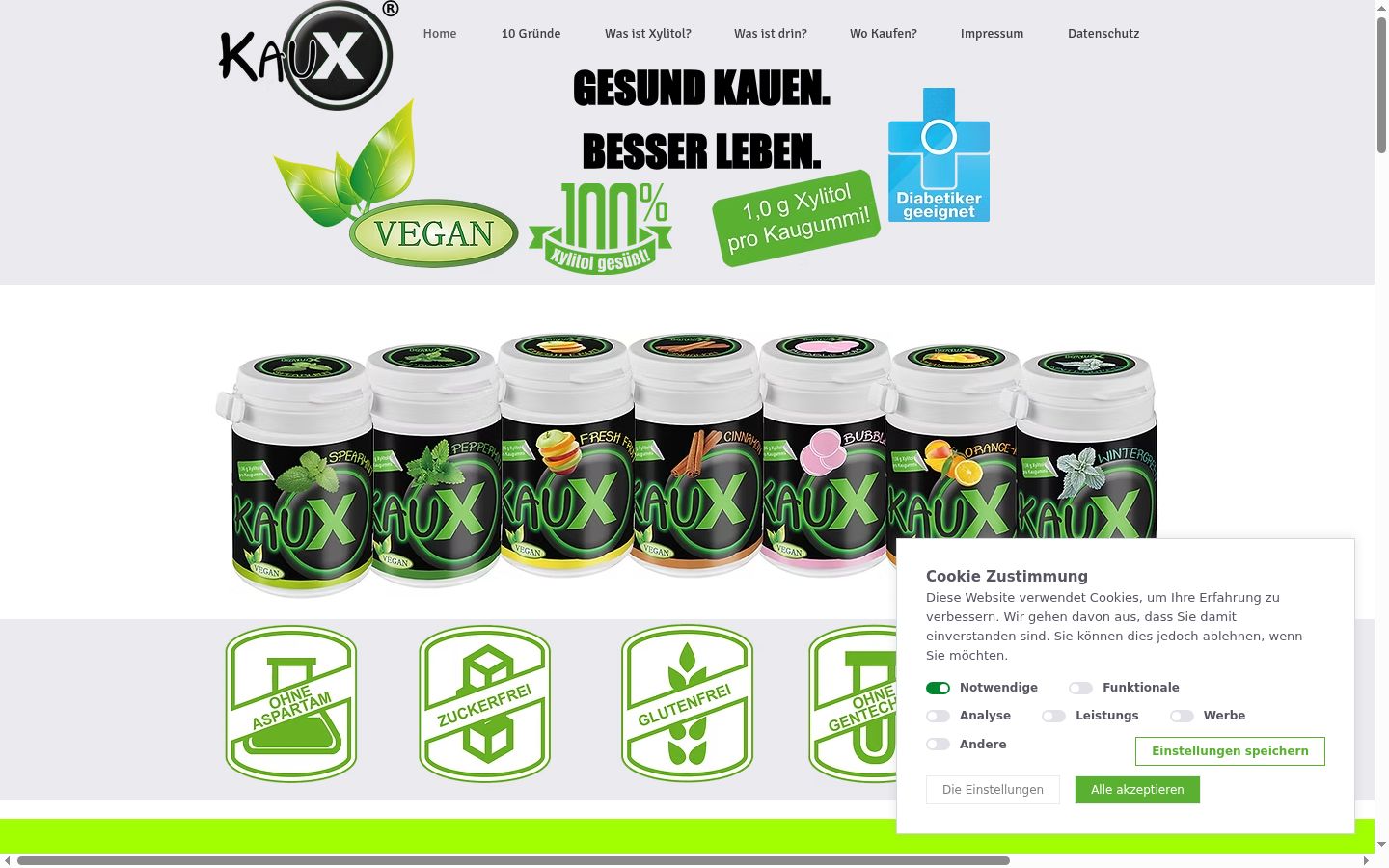 Screenshot tal-banner tal-kunsens muri qabel kwalunkwe interazzjoni