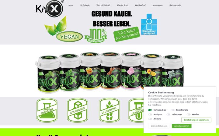 Screenshot of kaux.de