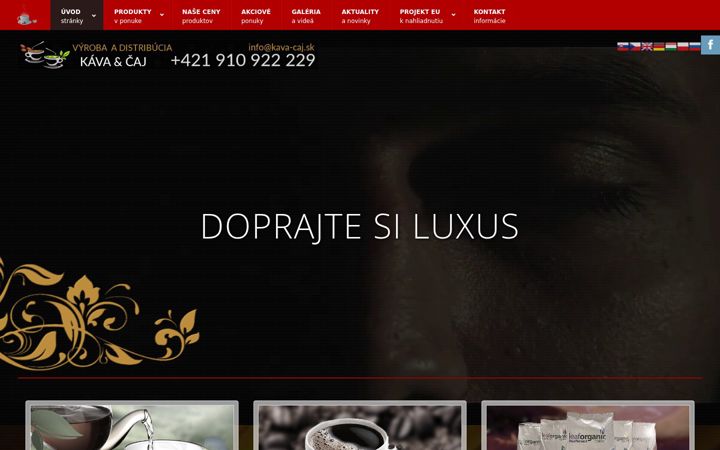 Screenshot of kava-caj.sk