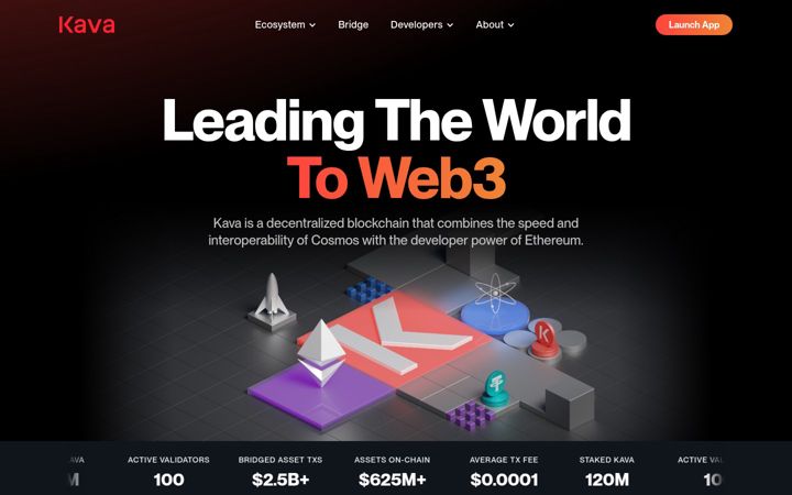 Screenshot of kava.io