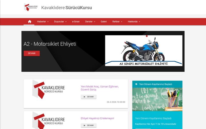 Screenshot of kavaklideresurucukursu.com