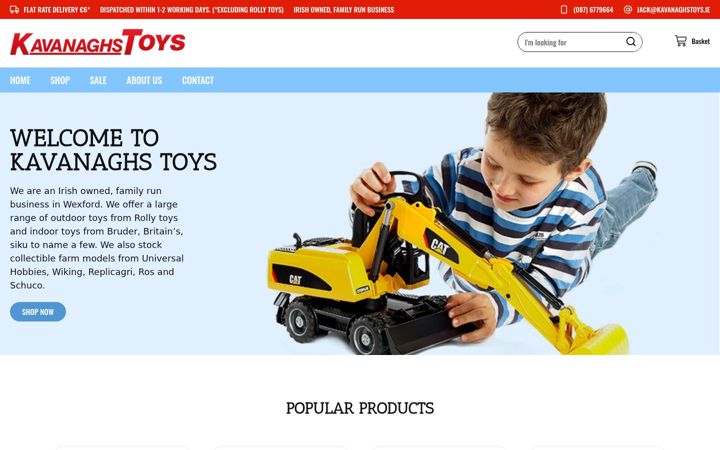 Screenshot of kavanaghstoys.ie