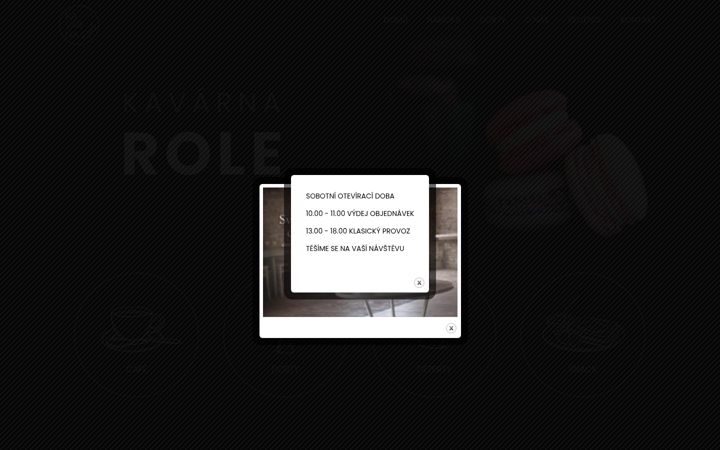 Screenshot of kavarna-role.cz