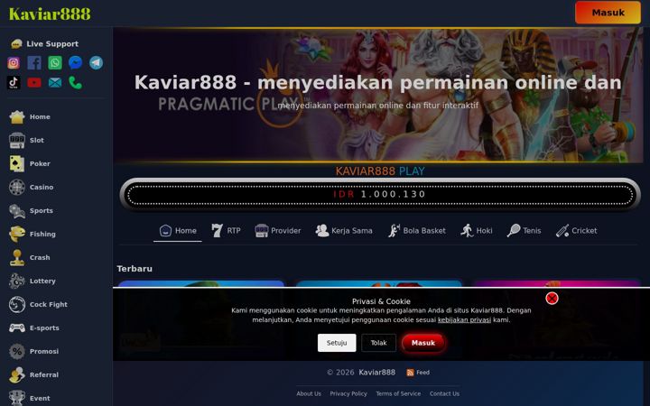 Screenshot of kaviar888.org