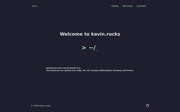 Screenshot of kavin.rocks