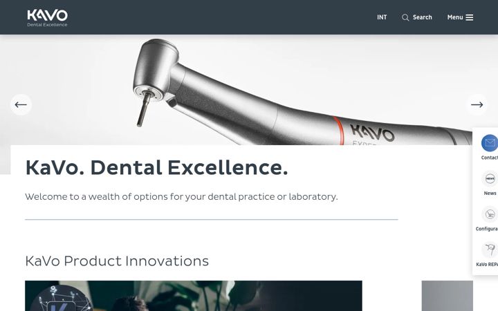 Screenshot of kavo.com